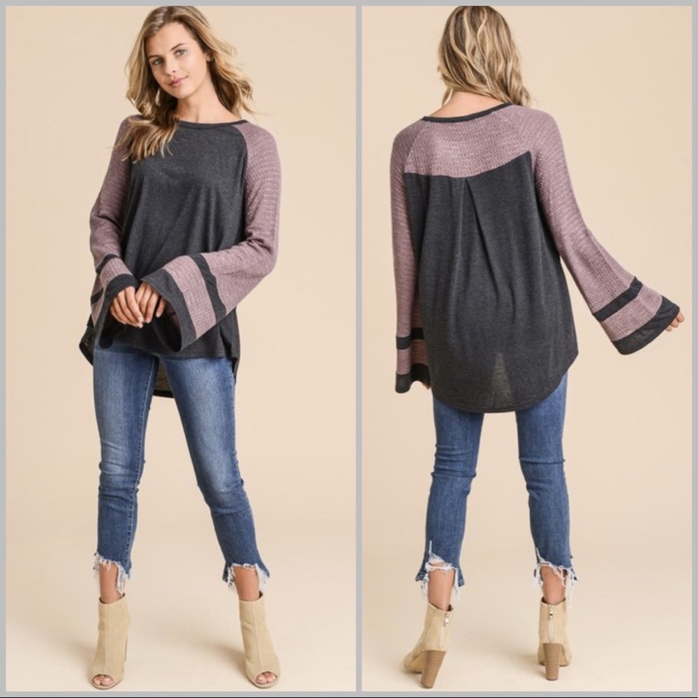 Jersey Top with Bell Sleeves - Picture 3 of 8